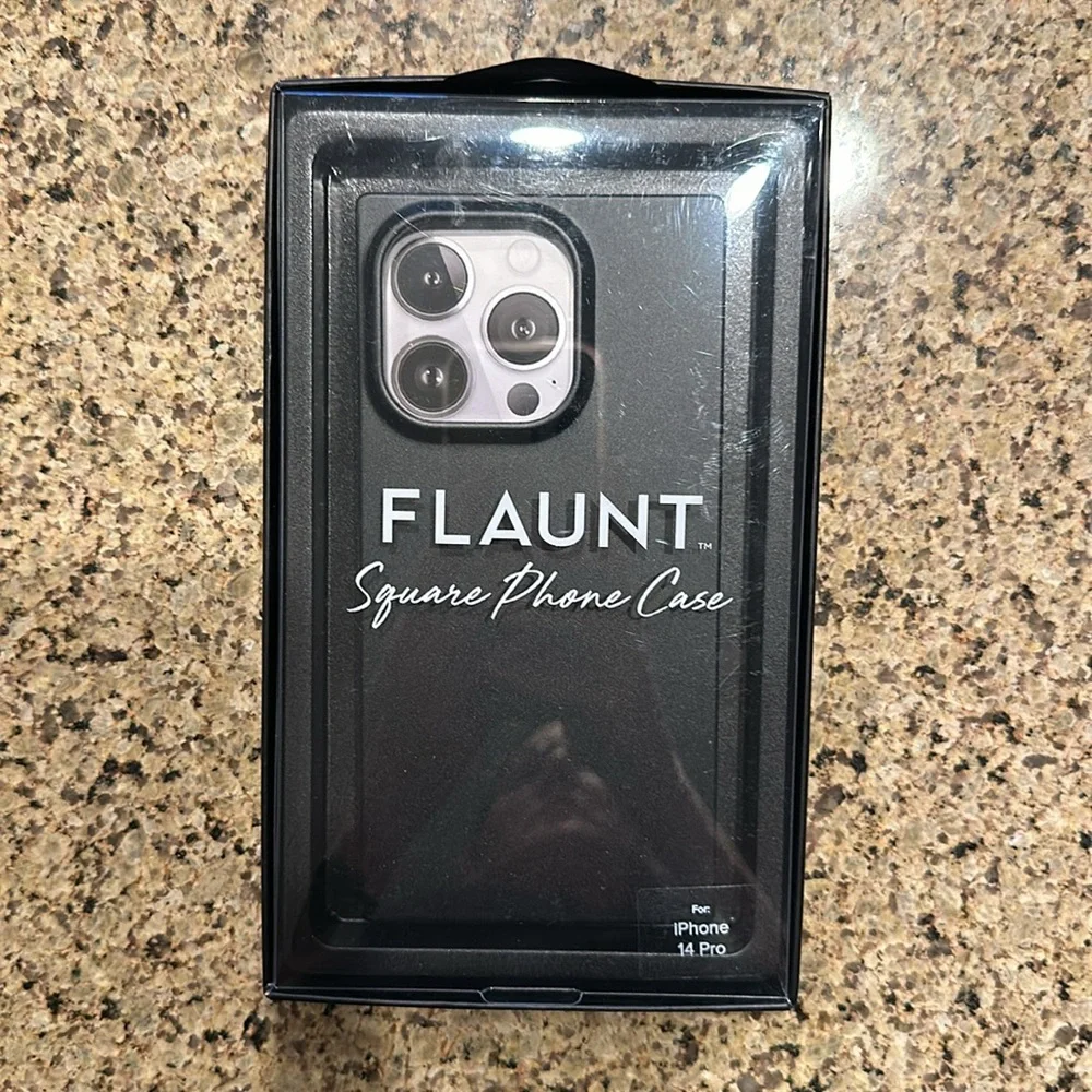 New Black Flaunt Square iPhone 14 Pro phone case. Never used.